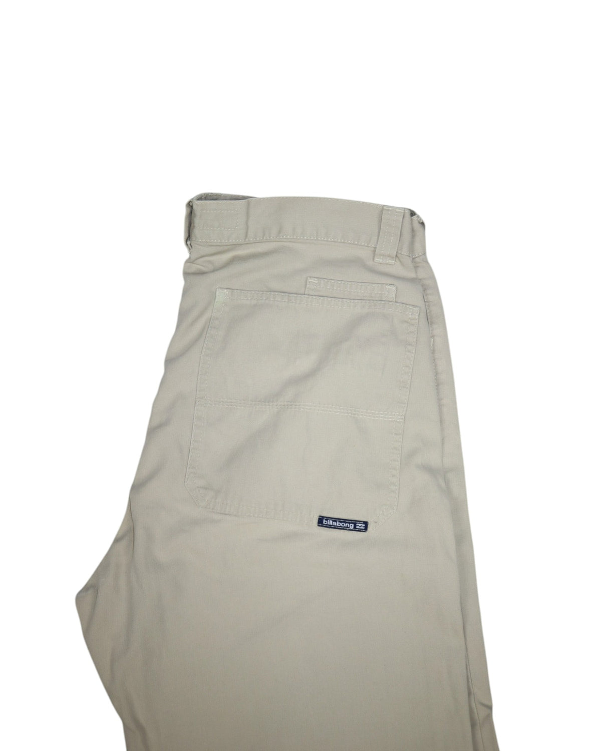 Vintage Billabong cotton pants, beige, flat lay detail
