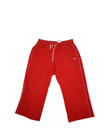 Vintage 2000s Nike capri trackpants, red, flat lay