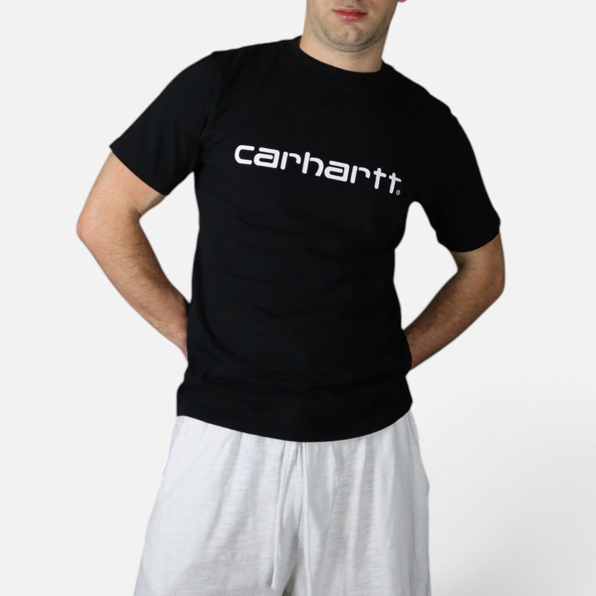 Carhartt WIP Script tee, black, worn