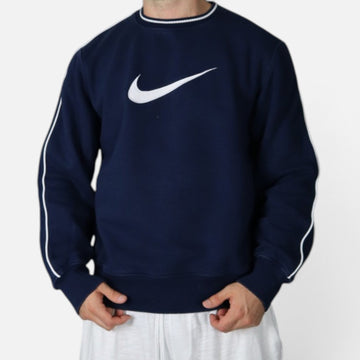 Vintage Nike center swoosh crewneck, navy, worn