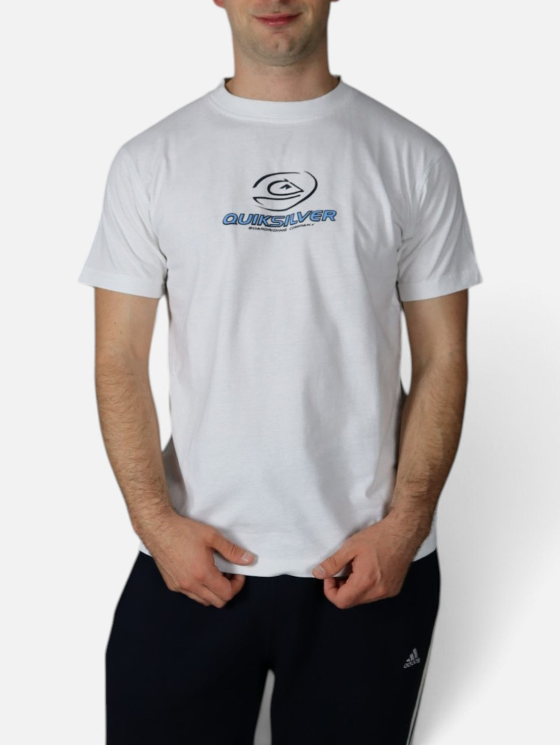 Vintage 2000s Quiksilver tee, white, worn back