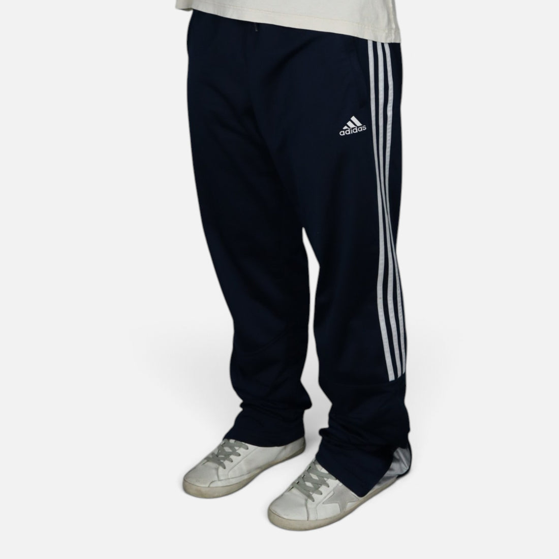 Vintage Adidas Trackpants | Navy / Grey | Size S