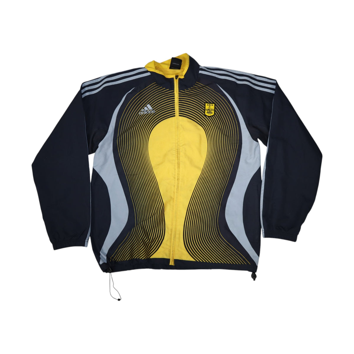 Vintage 2000s Adidas Aris Tracksuit Set | Black/Yellow/Grey | Size M
