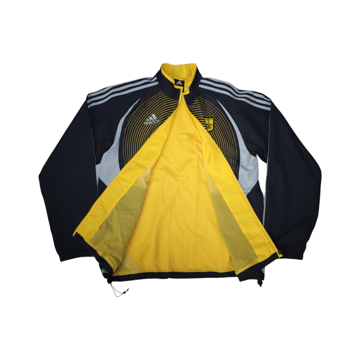 Vintage 2000s Adidas Aris Tracksuit Set | Black/Yellow/Grey | Size M
