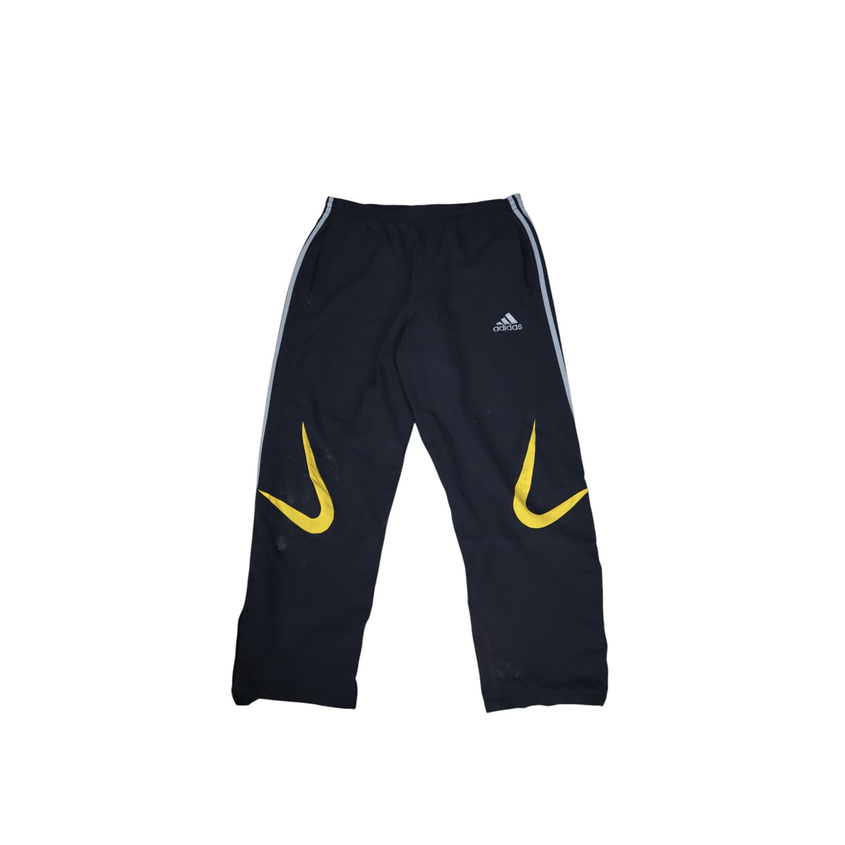 Vintage 2000s Adidas Aris Tracksuit Set | Black/Yellow/Grey | Size M