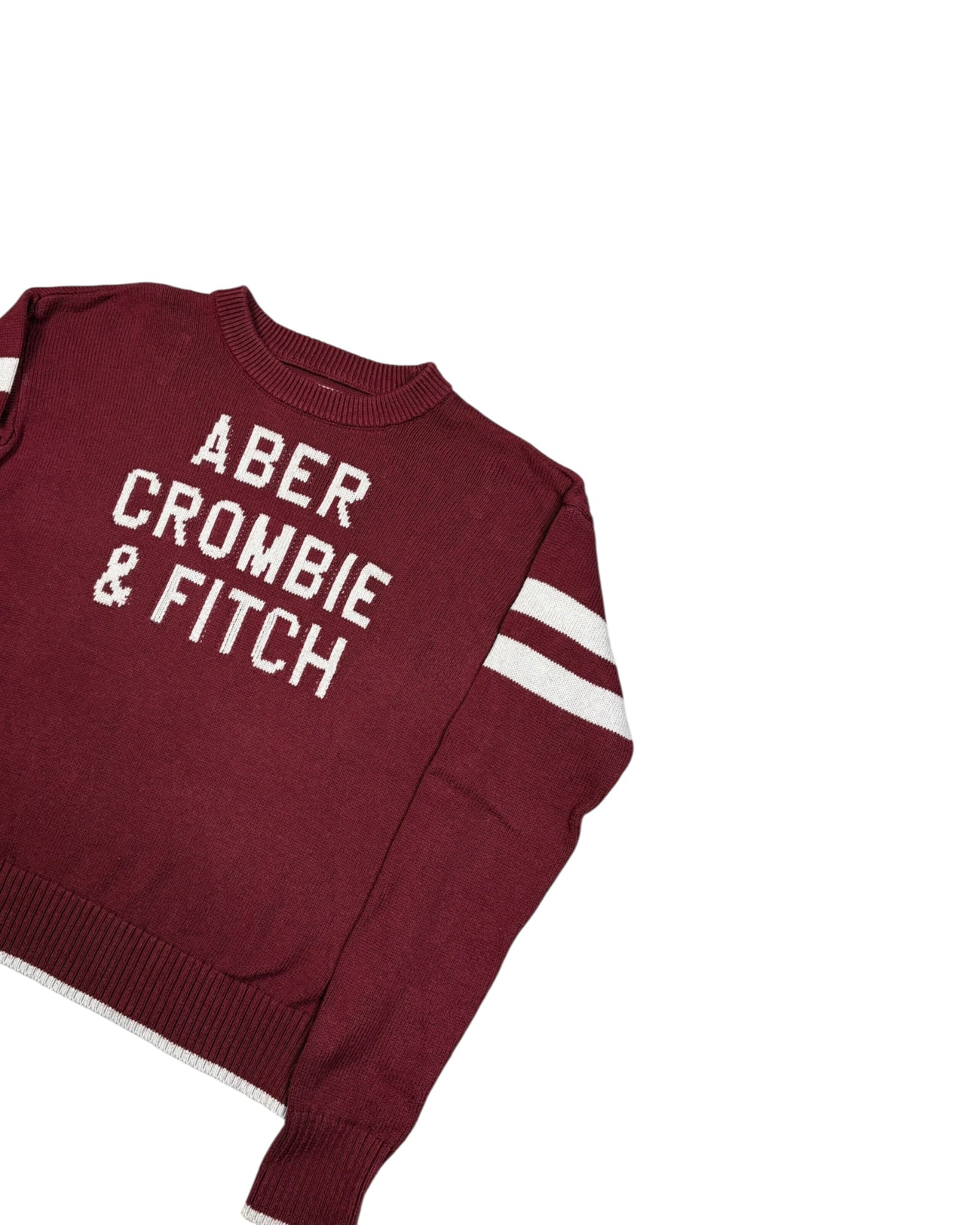 Suéter de punto Abercrombie & Fitch borgoña (S)