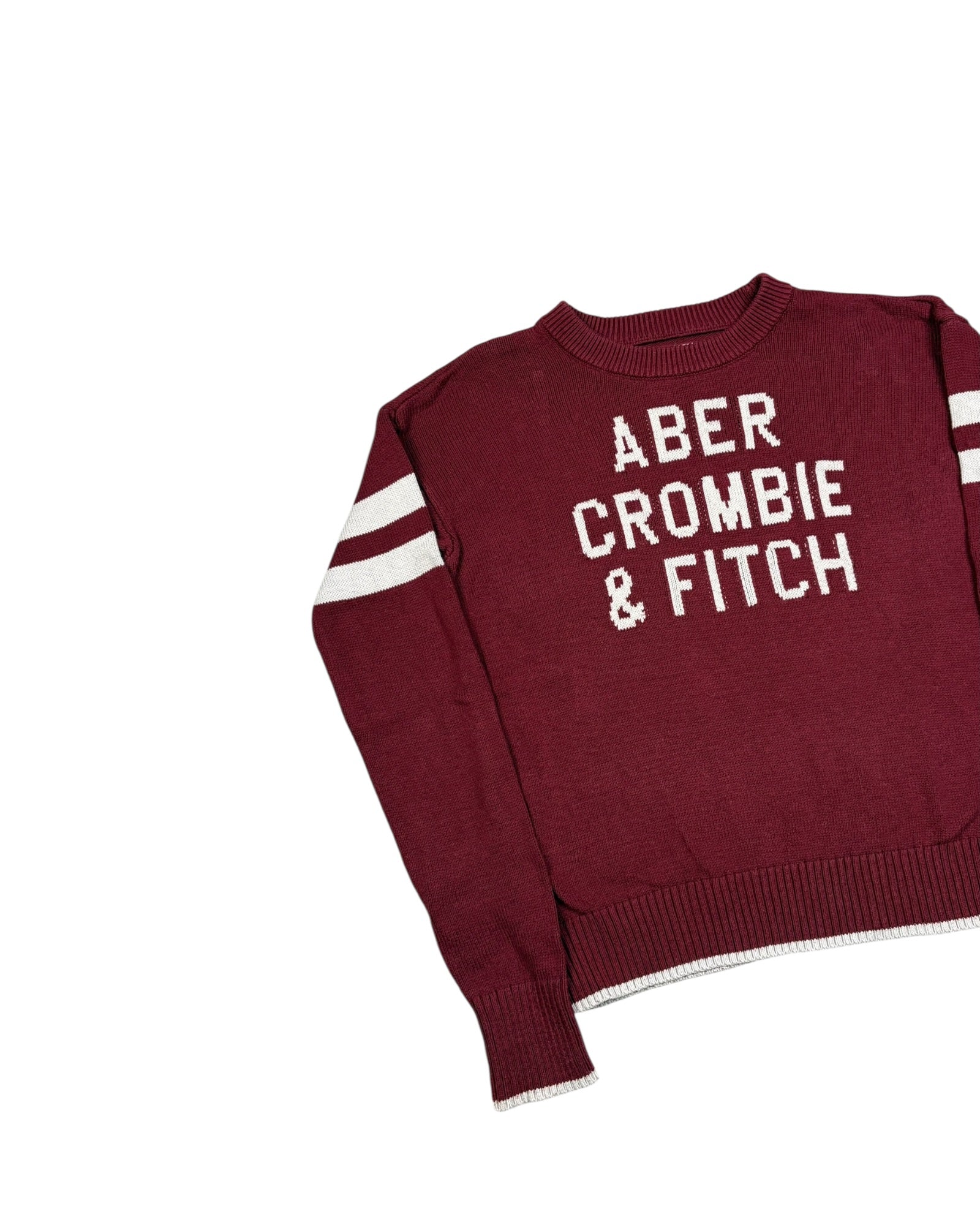 Suéter de punto Abercrombie & Fitch borgoña (S)