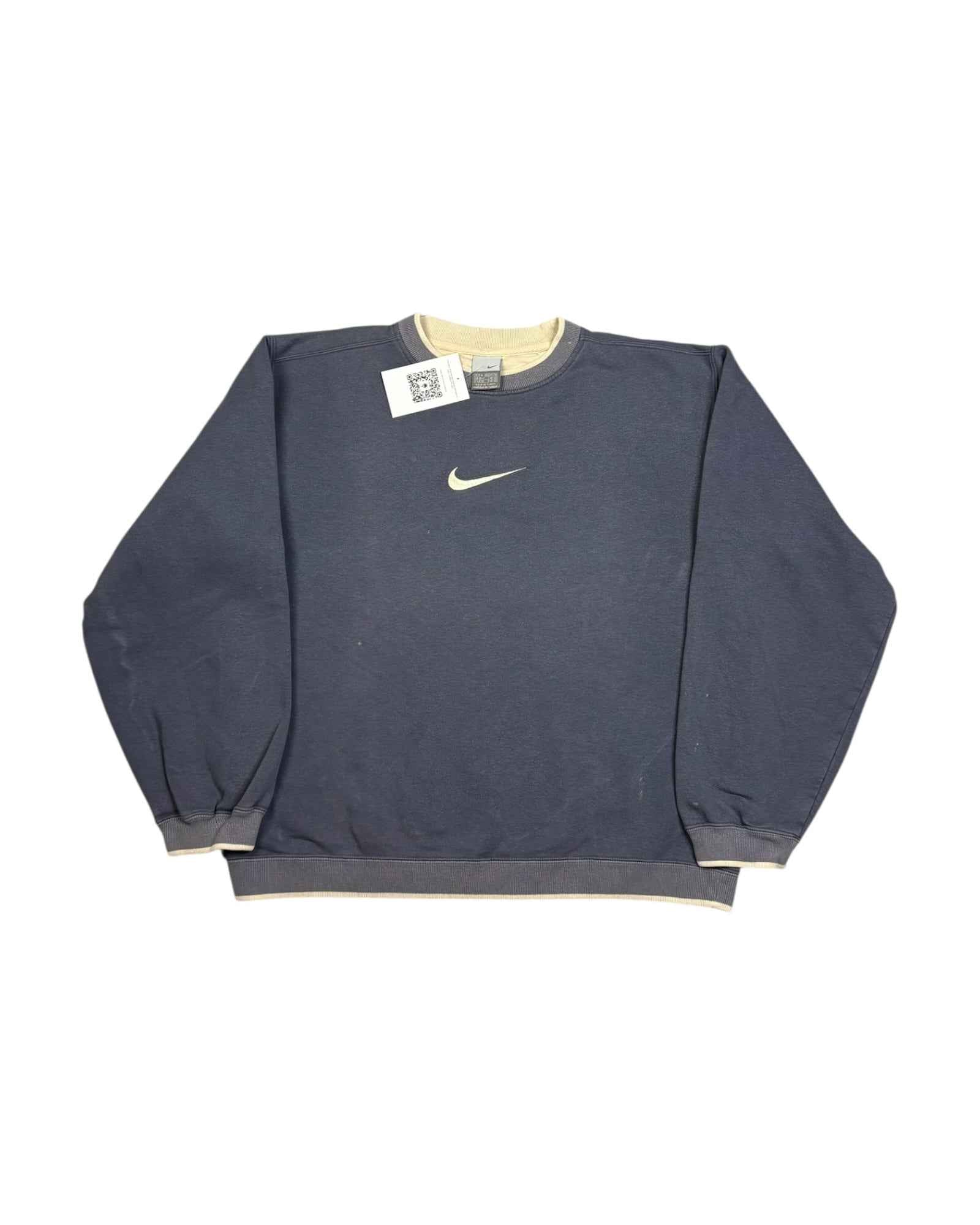 Vintage Nike Center Swoosh Crewneck Blue (M)