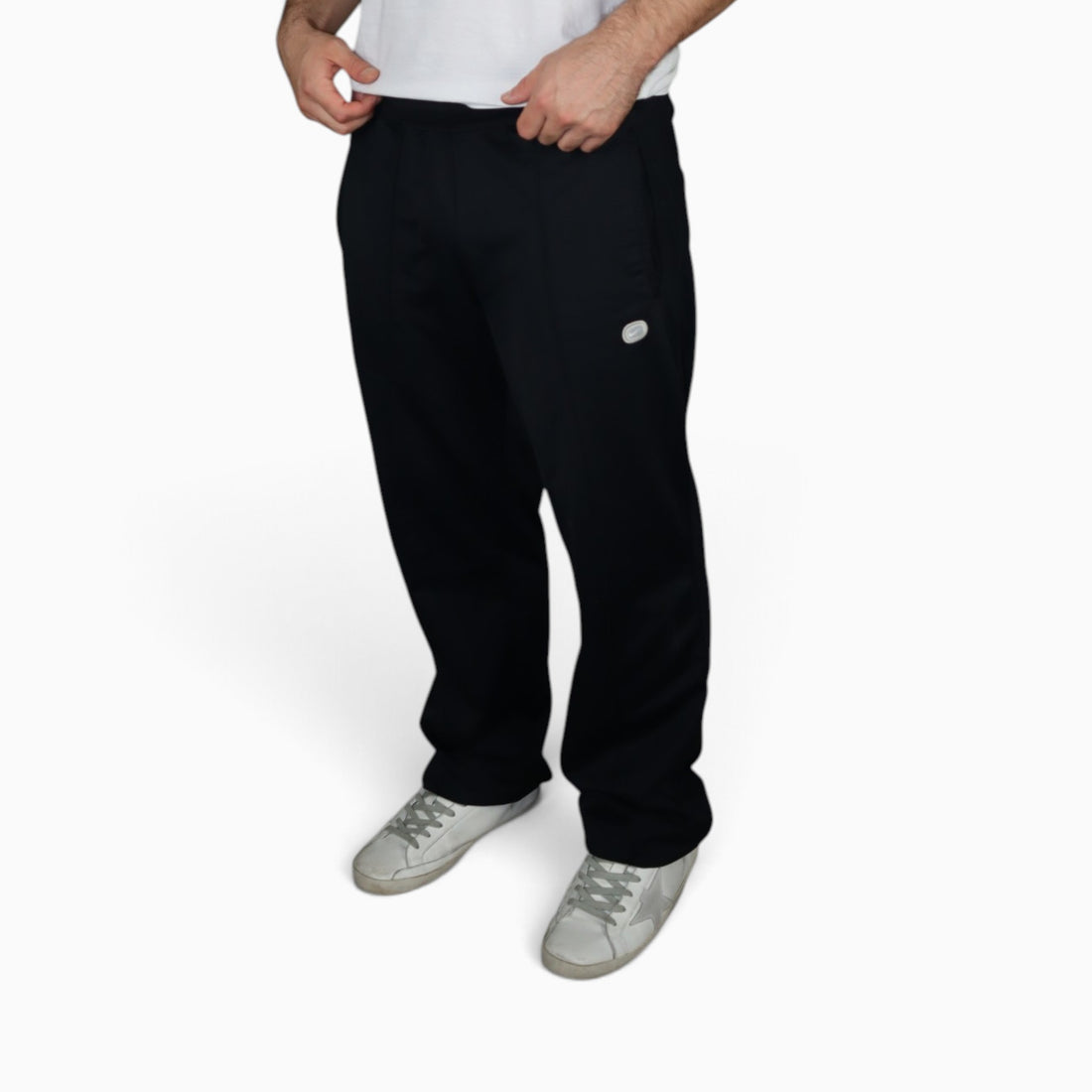 2000s Nike Cortez trackpants in black — worn