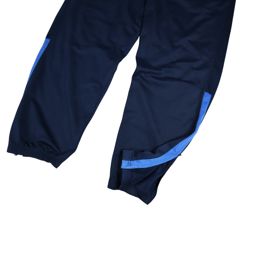 2000s Nike trackpants in navy with blue details — flat lay