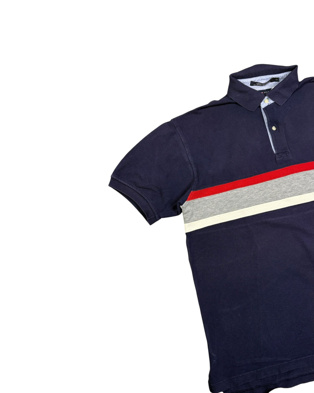 Vintage Tommy Hilfiger Polo T-shirt Navy Blue (L)