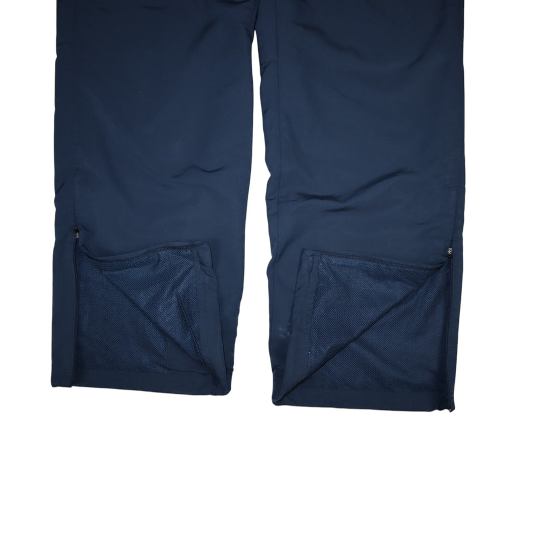 Late 2000s Nike Fit Dry trackpants in navy — flat lay