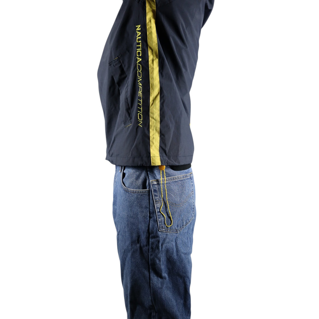 Vintage 2000s Nautica Competition Jacket | Navy Blue & Yellow | Size M