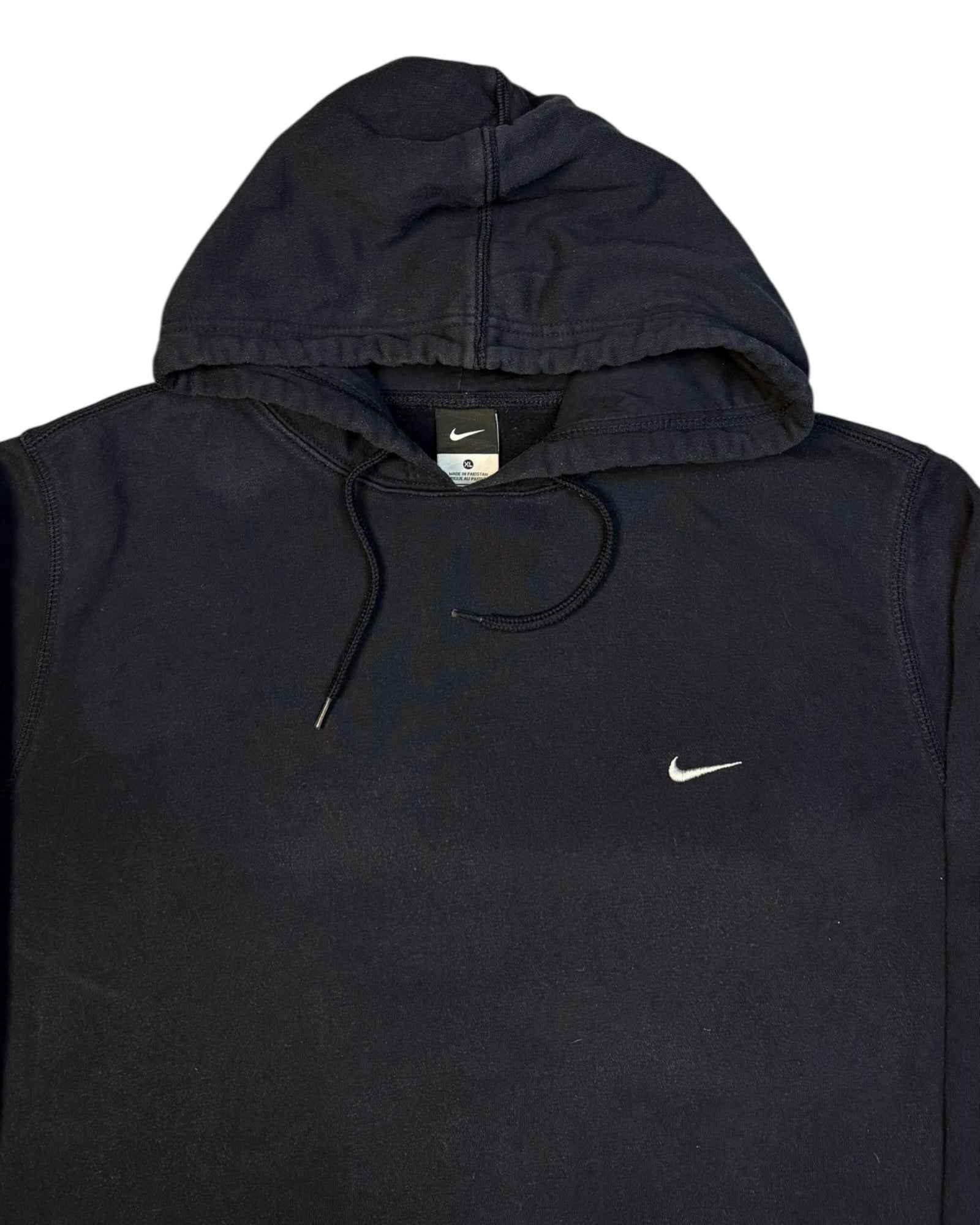 Vintage Nike Mini Swoosh Hoodie Navy Blue (XL)