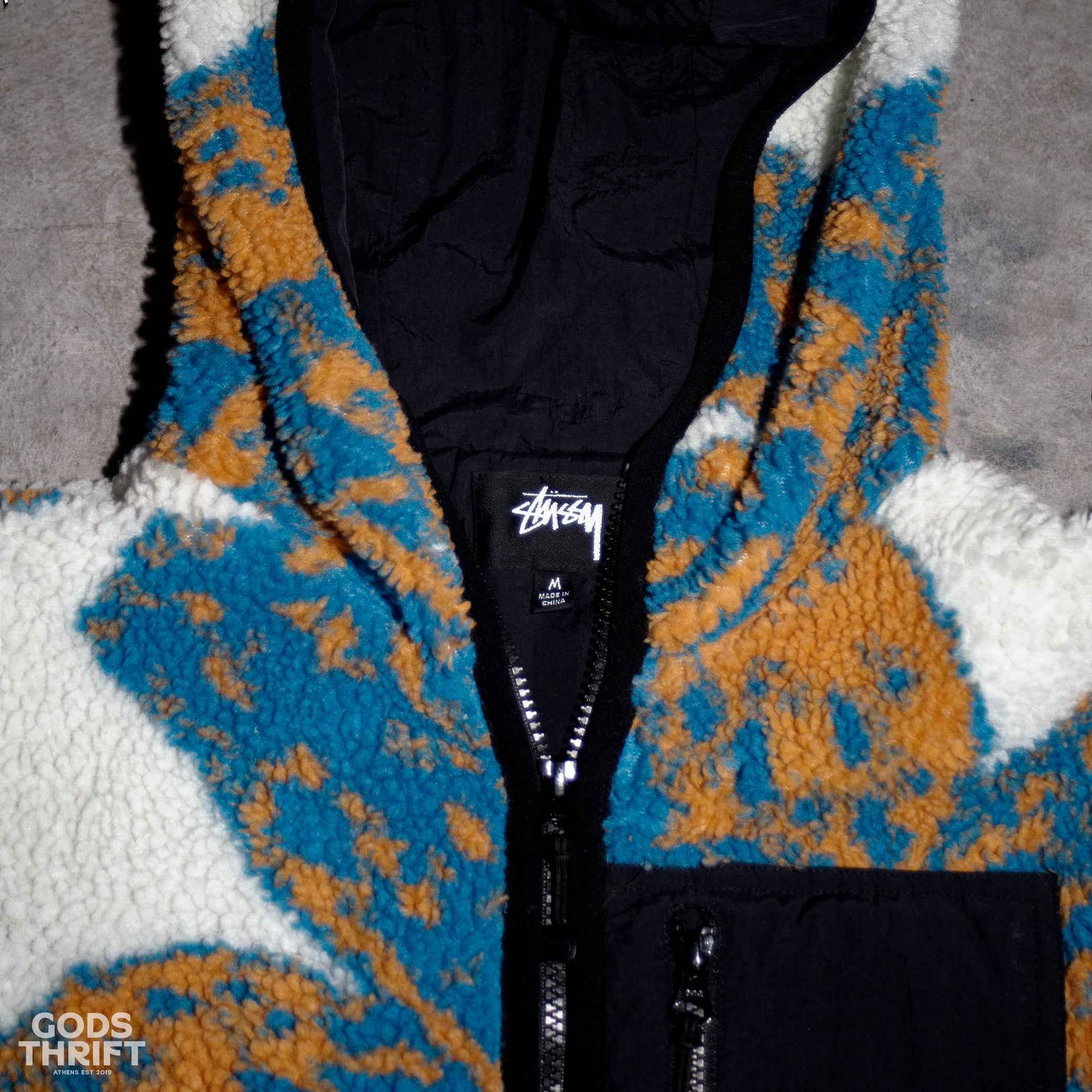 Stussy floral sherpa - Gods Thrift Athens