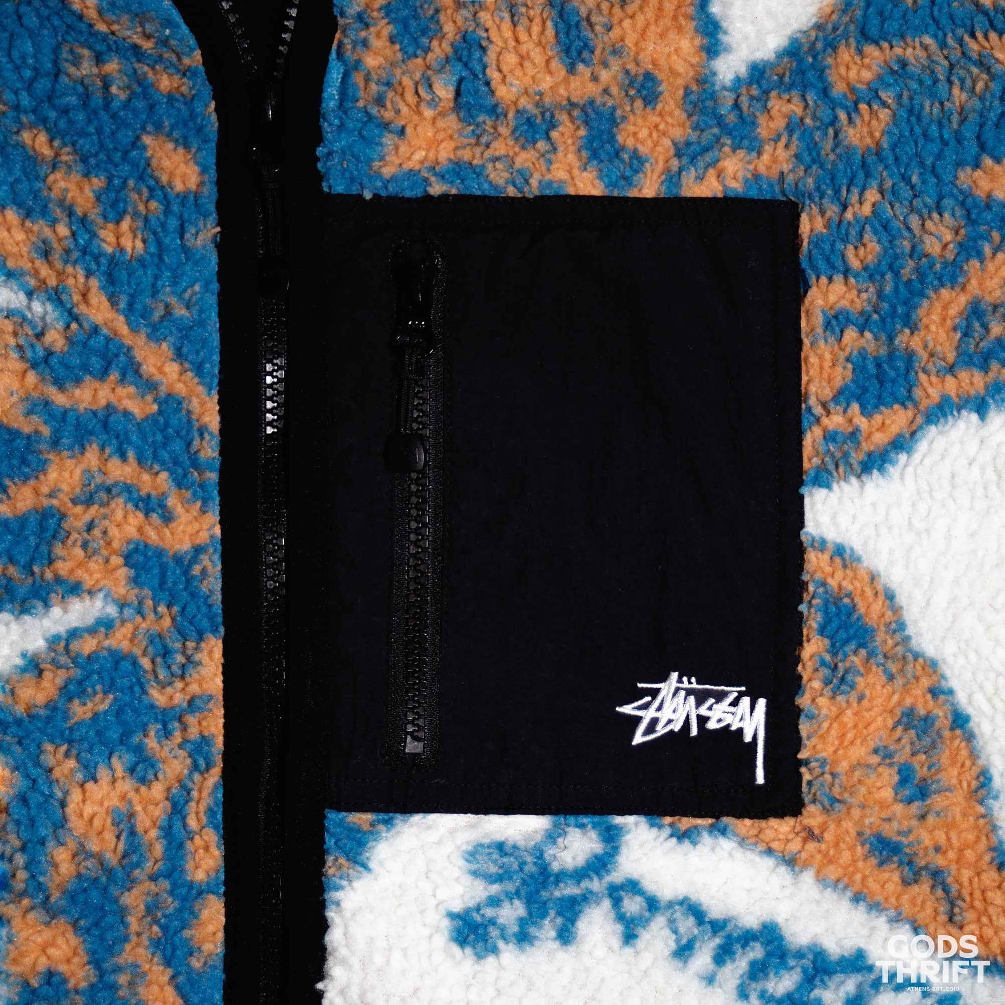 Stussy floral sherpa - Gods Thrift Athens