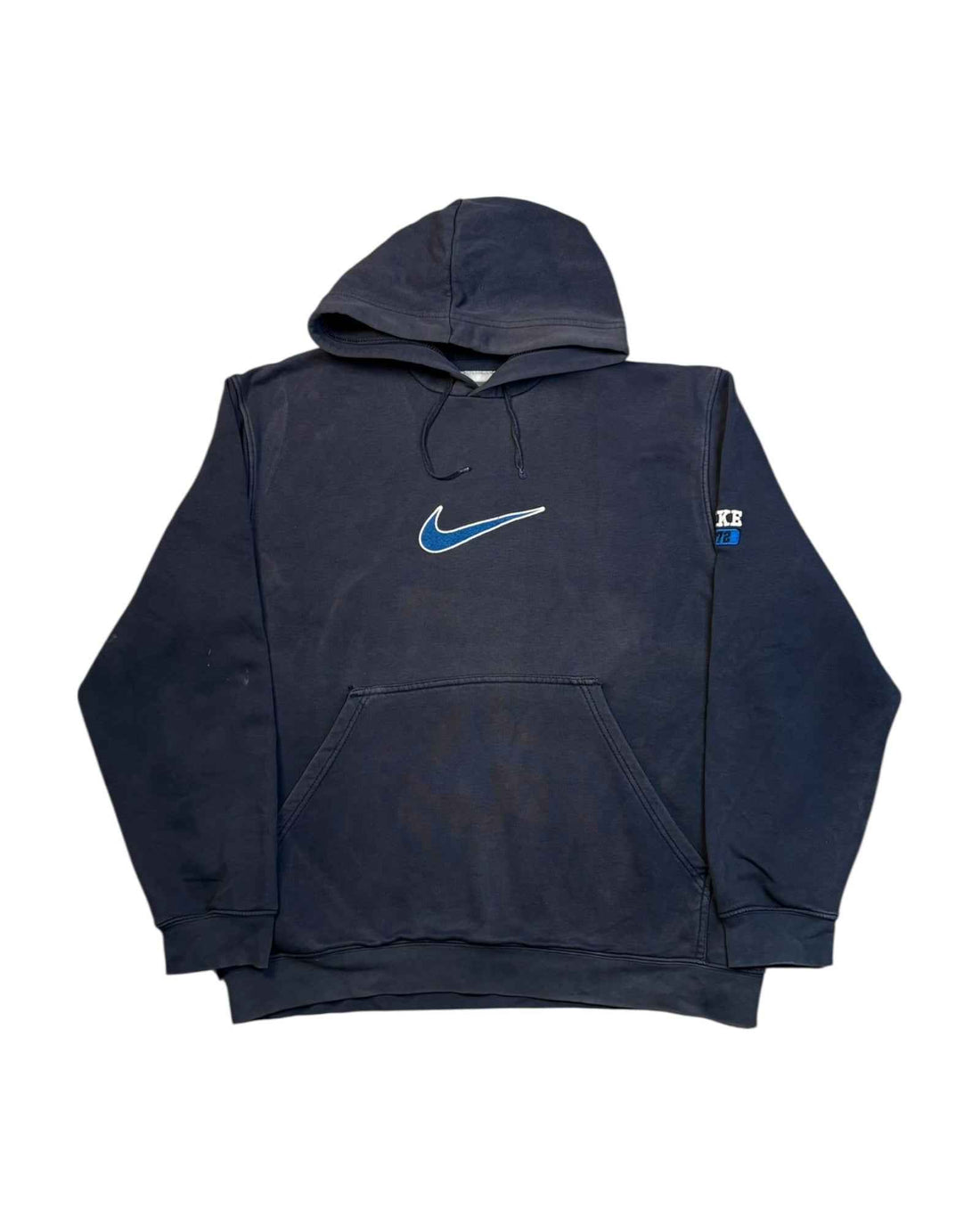 Vintage 00s Nike Center Swoosh Hoodie | Navy Blue | Size M