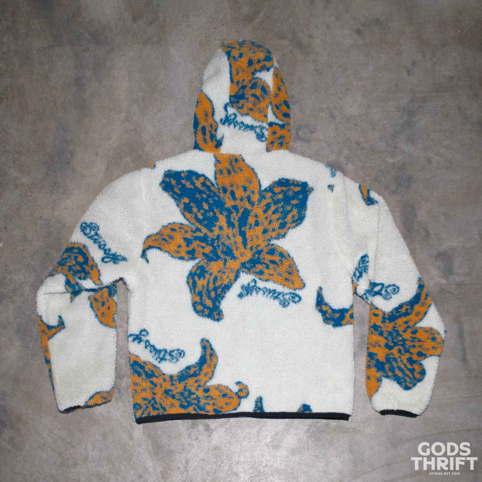 Stussy floral sherpa - Gods Thrift Athens