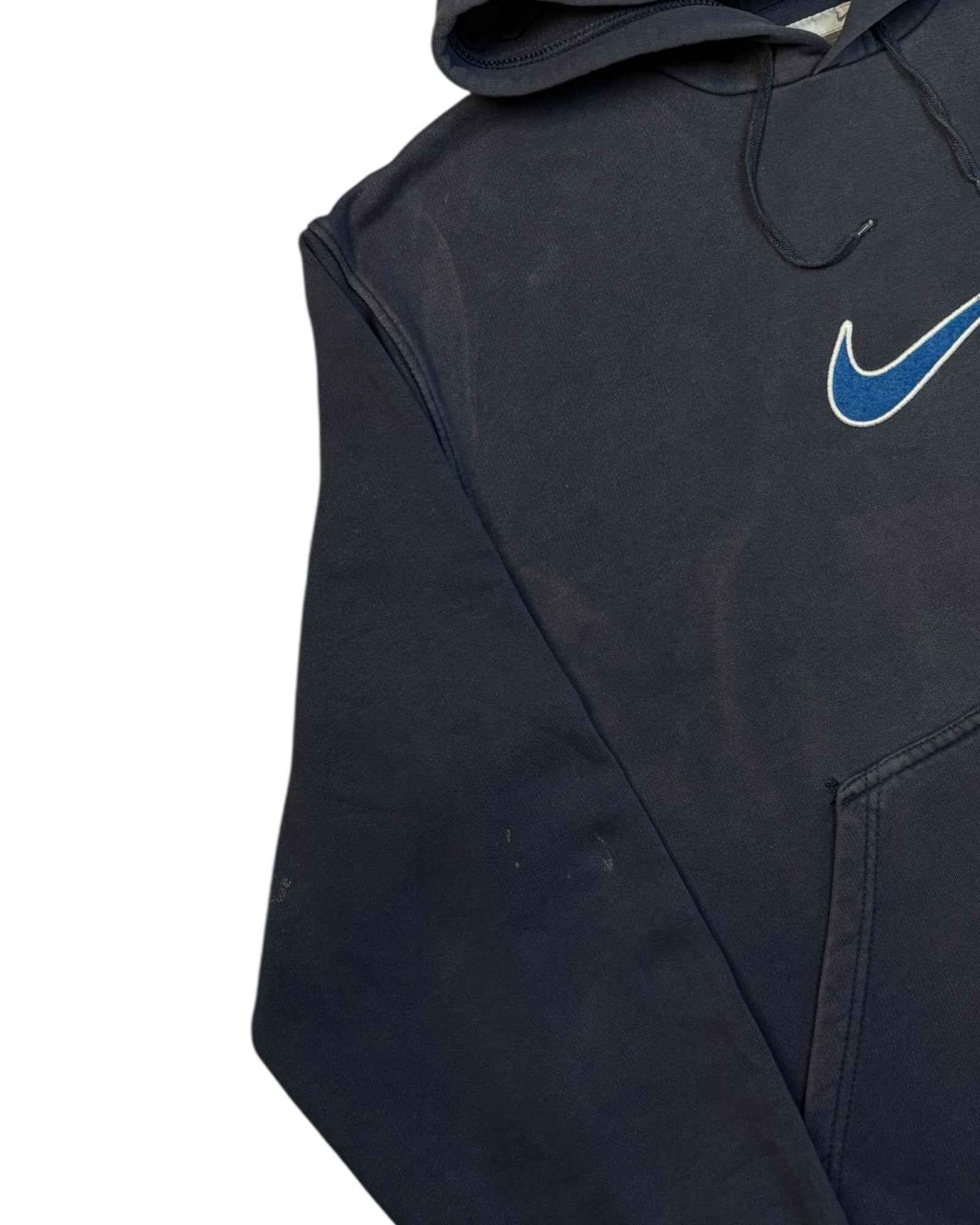 Vintage 00s Nike Center Swoosh Hoodie | Navy Blue | Size M
