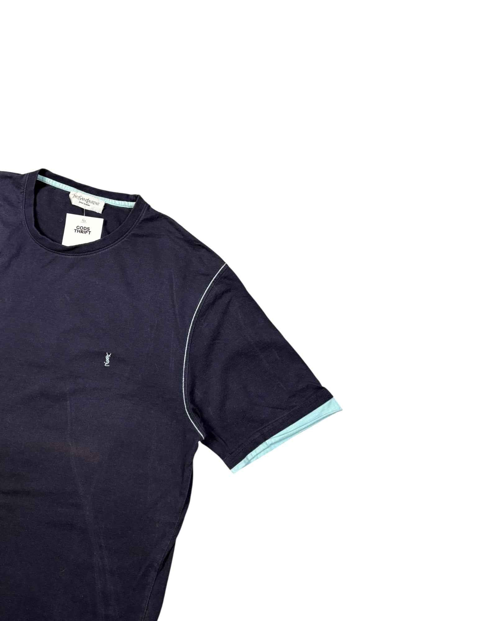 Vintage Yves Saint Laurent T-shirt | Navy Blue | Size L