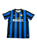 Nike Inter 2010 Home Jersey | Striped Black - Blue | Size XL