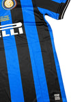 Nike Inter 2010 Home Jersey | Striped Black - Blue | Size XL