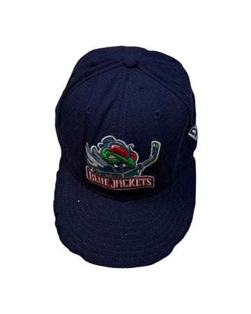 Vintage New Era Columbus Blue Jackets Distressed Hat | Navy Blue | One Size