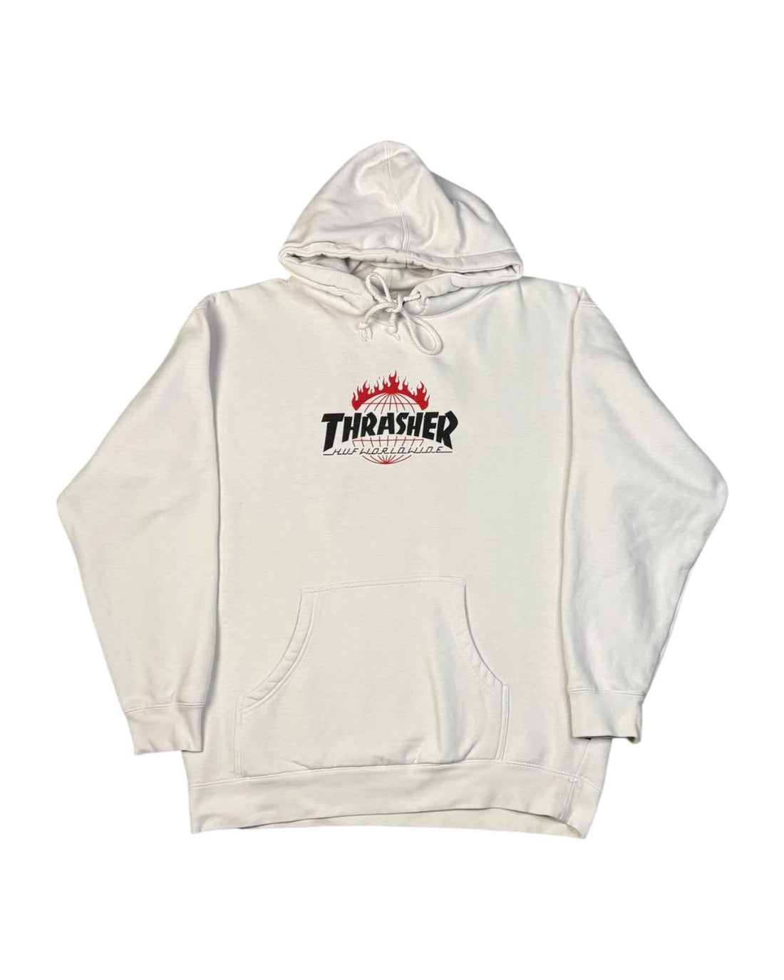 Huf X Thrasher Hoodie | White | Size L