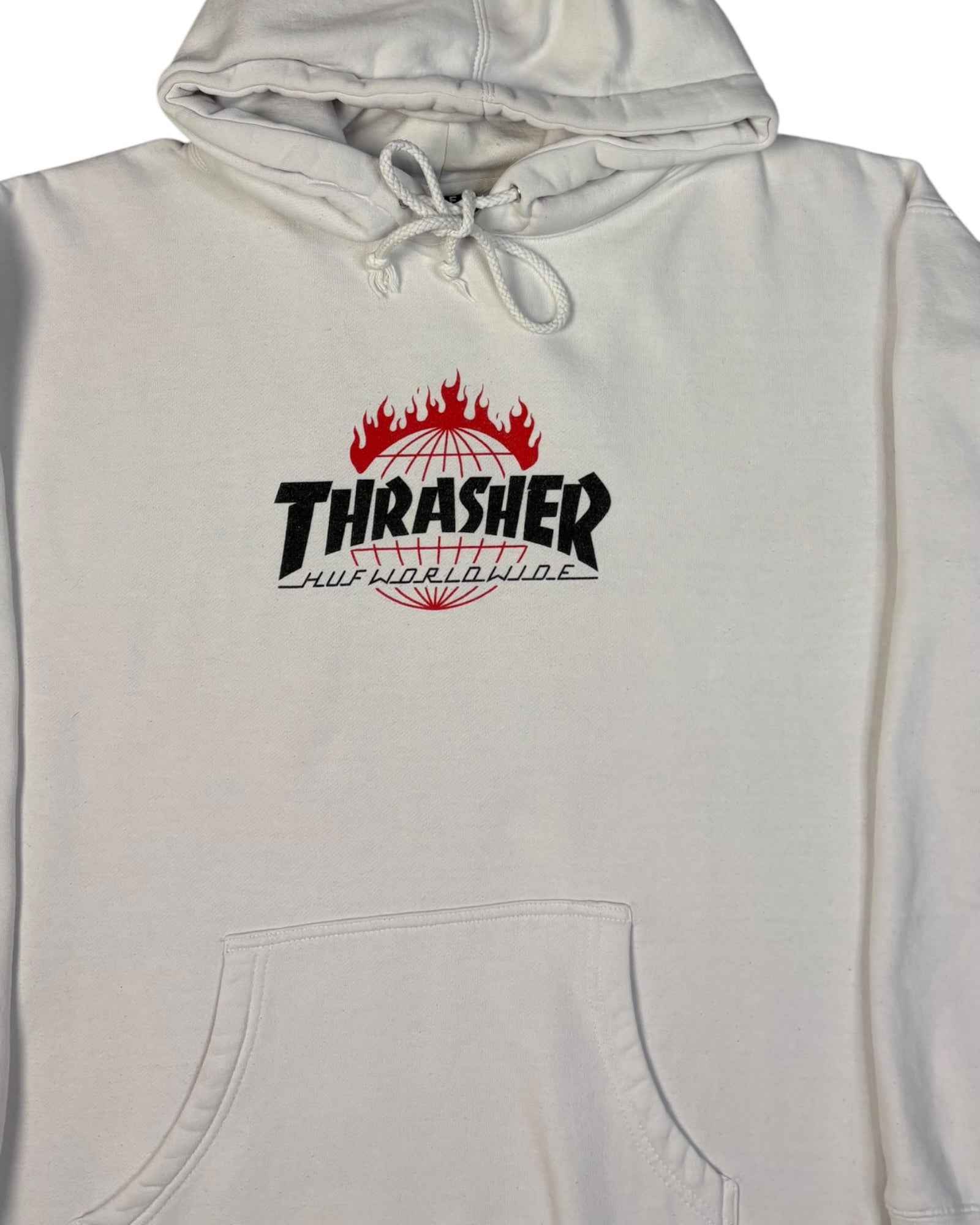 Huf X Thrasher Hoodie | White | Size L