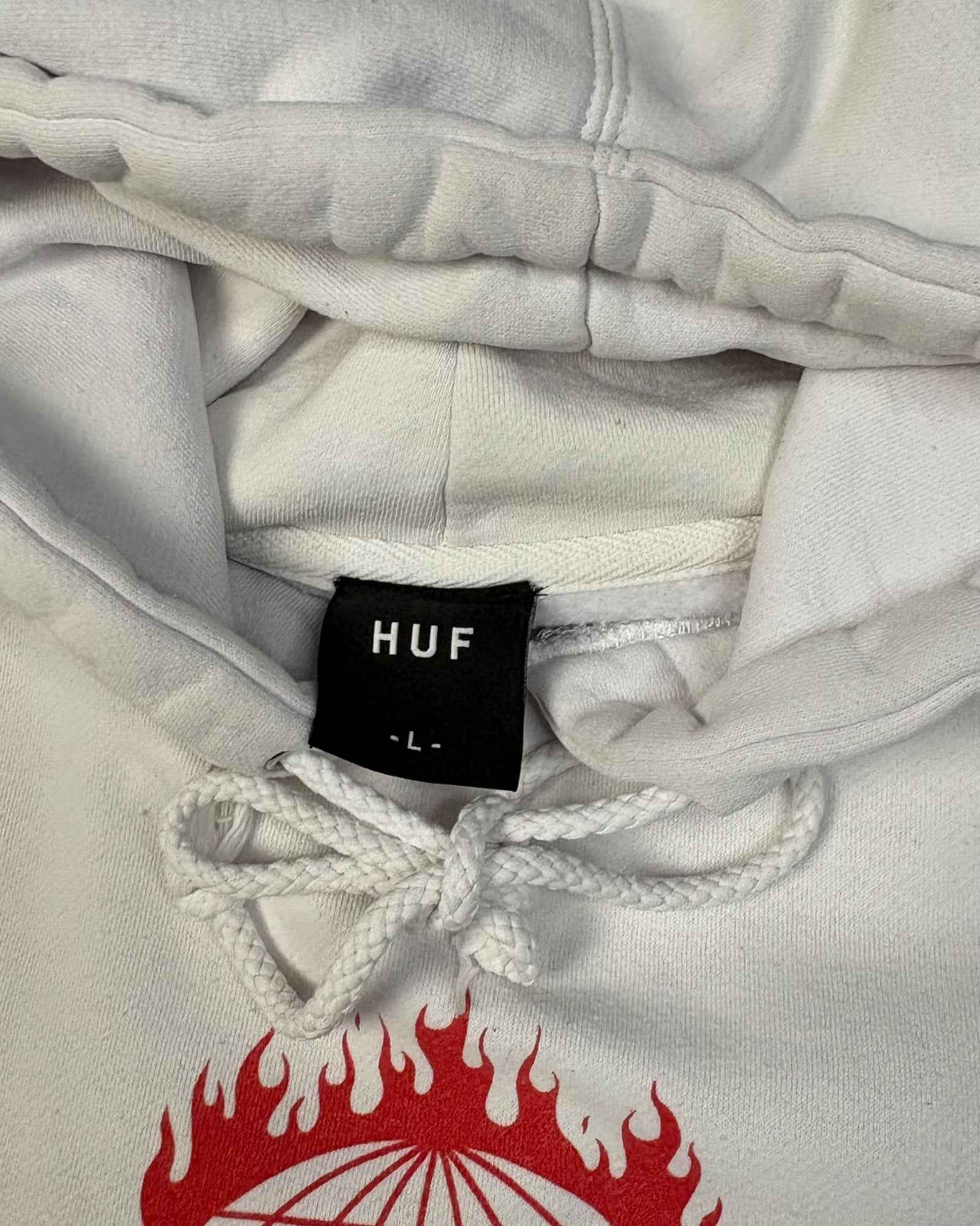 Huf X Thrasher Hoodie | White | Size L