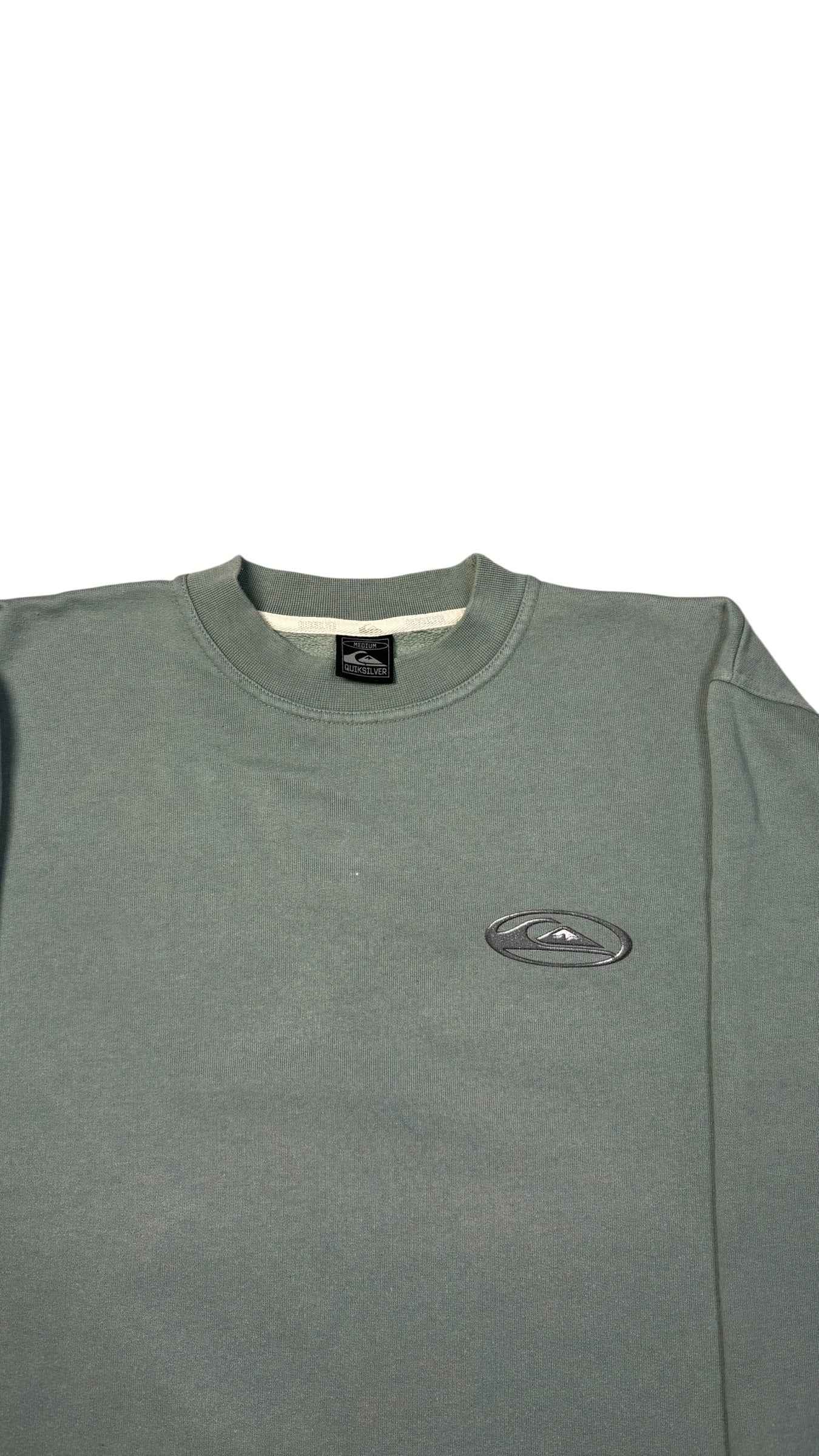 Vintage Quiksilver Crewneck | Green | Size Boxy M