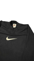Vintage 90s Nike Center Swoosh Crewneck | Black | Size S (Fits M)