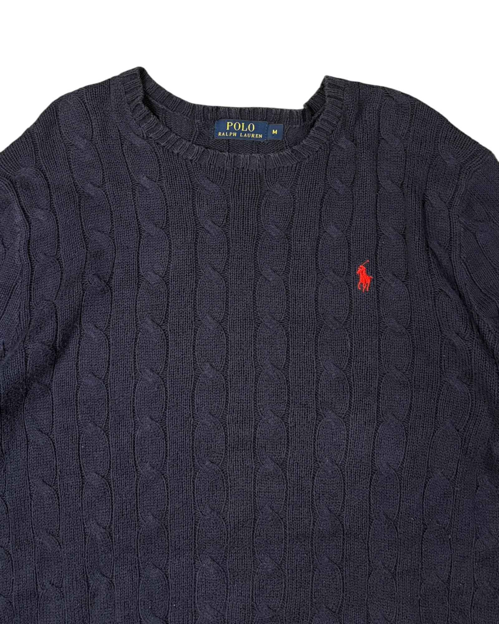 Vintage Polo Ralph Lauren Cable Knit | Navy Blue | Size M