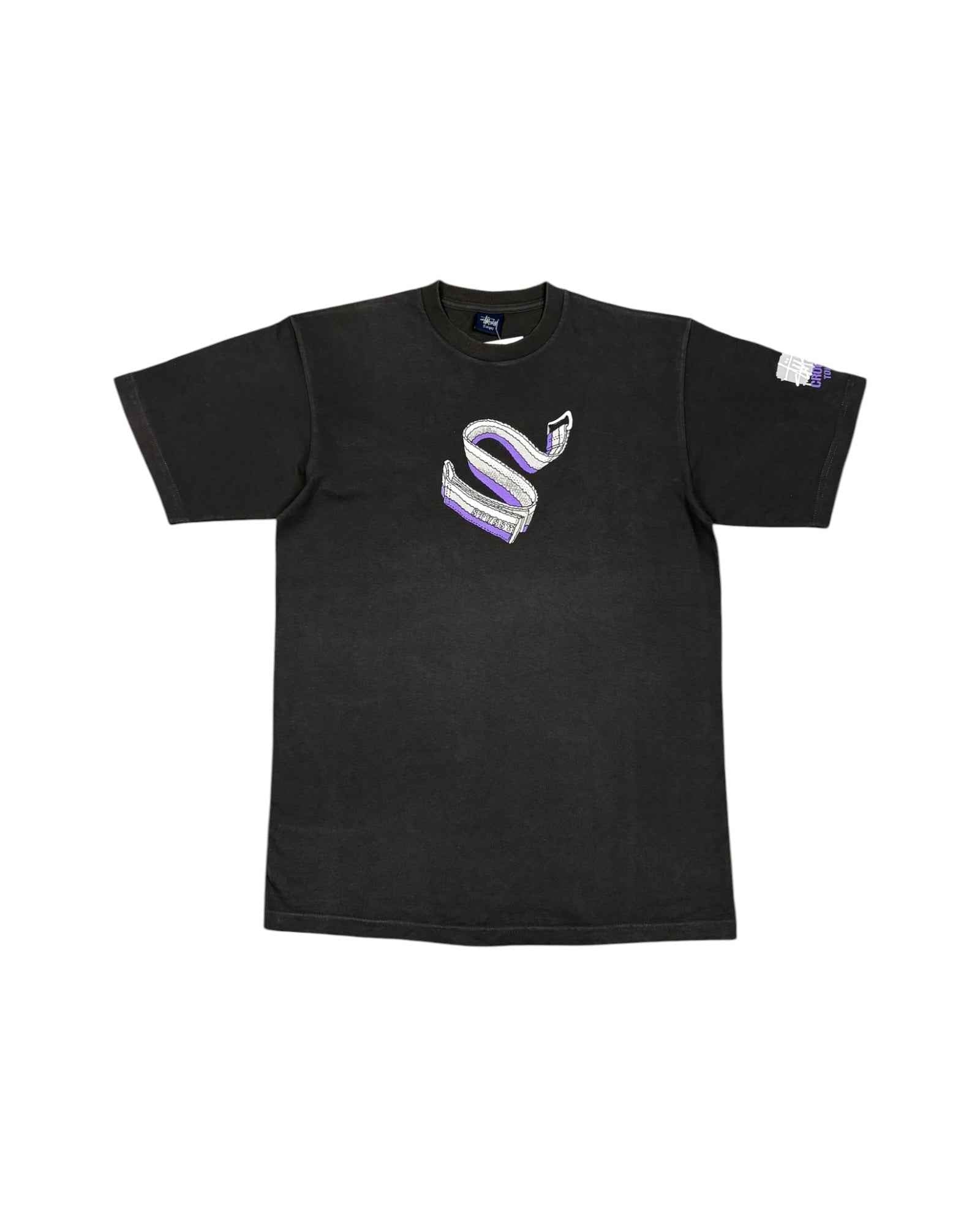 Vintage 90s Stussy T-shirt | Dark Grey | Size L