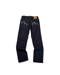 Vintage Rare 2004 Evisu Embroidered Dragon Daicoc Jeans | Navy Blue | W34 L35