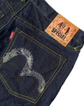 Vintage Rare 2004 Evisu Embroidered Dragon Daicoc Jeans | Navy Blue | W34 L35