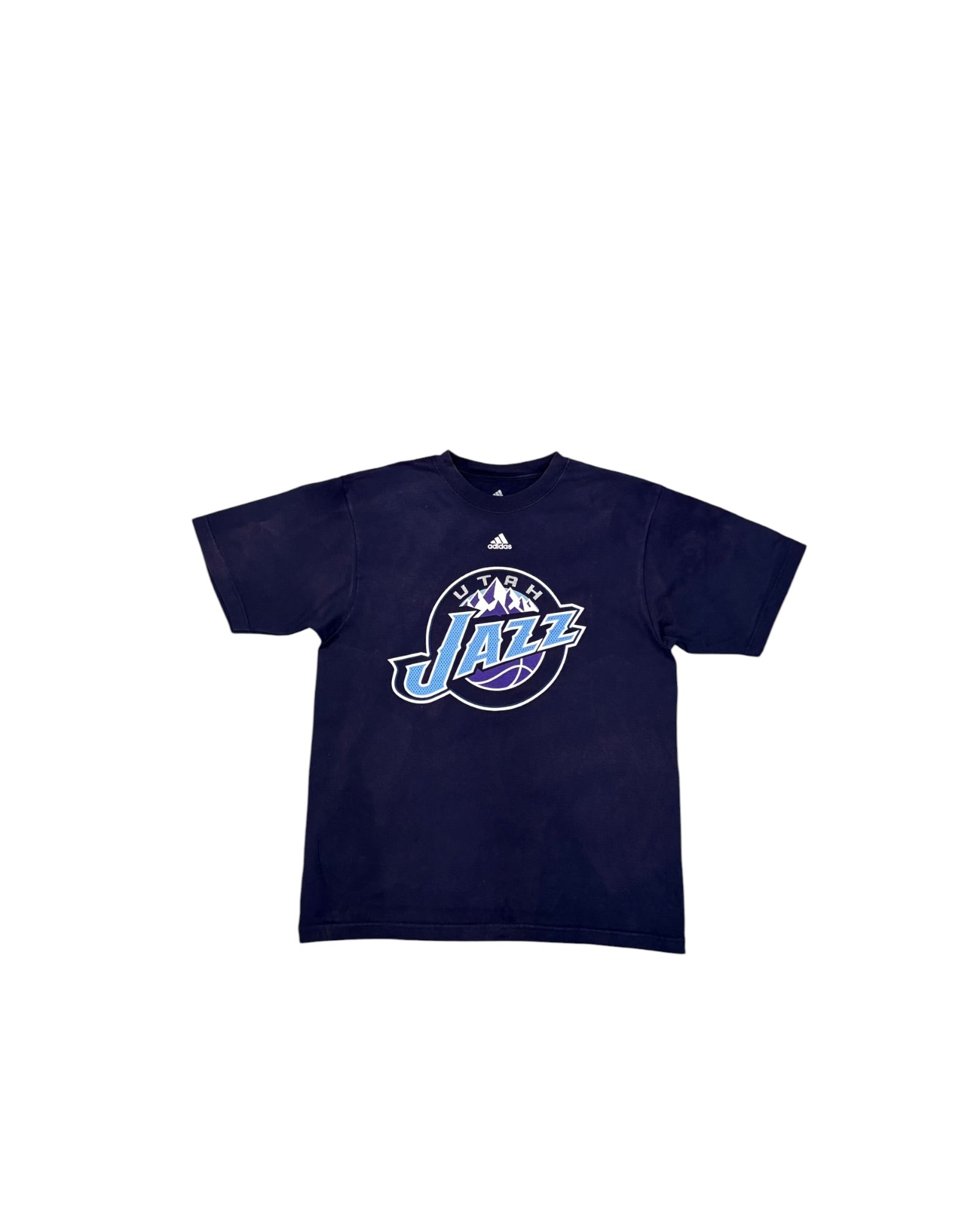 Vintage 00s Adidas Utah Jazz T-shirt | Navy Blue | Size M Oversized