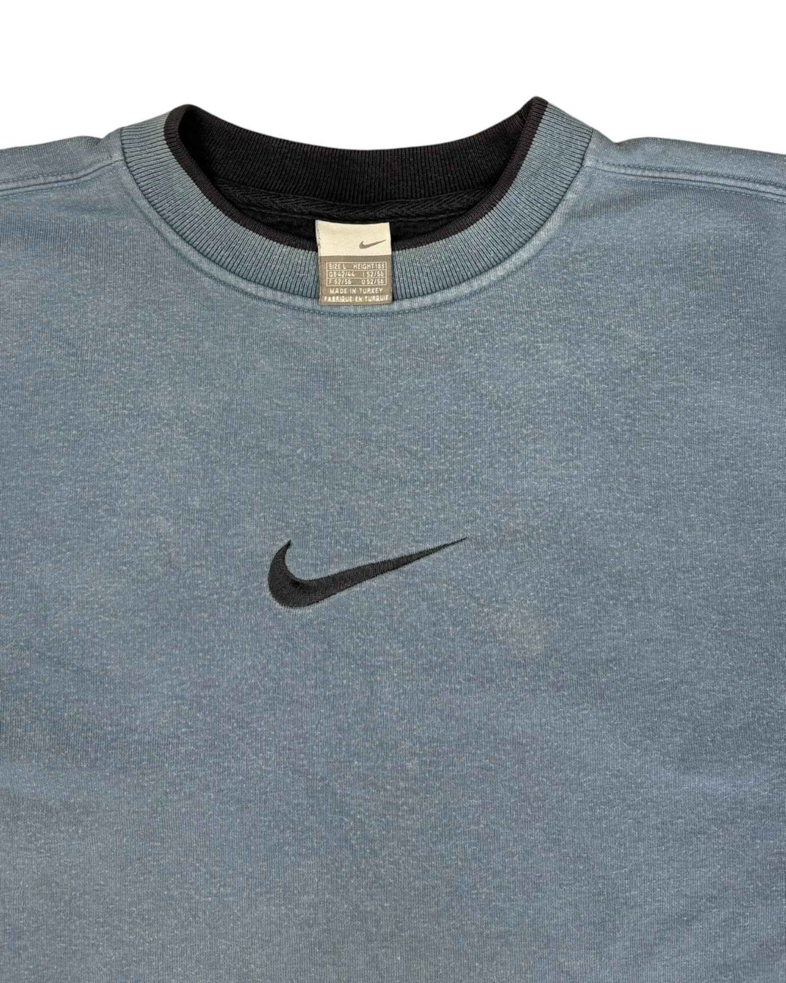 2002 Vintage Nike Center Swoosh Crewneck | Baby Blue | Size L
