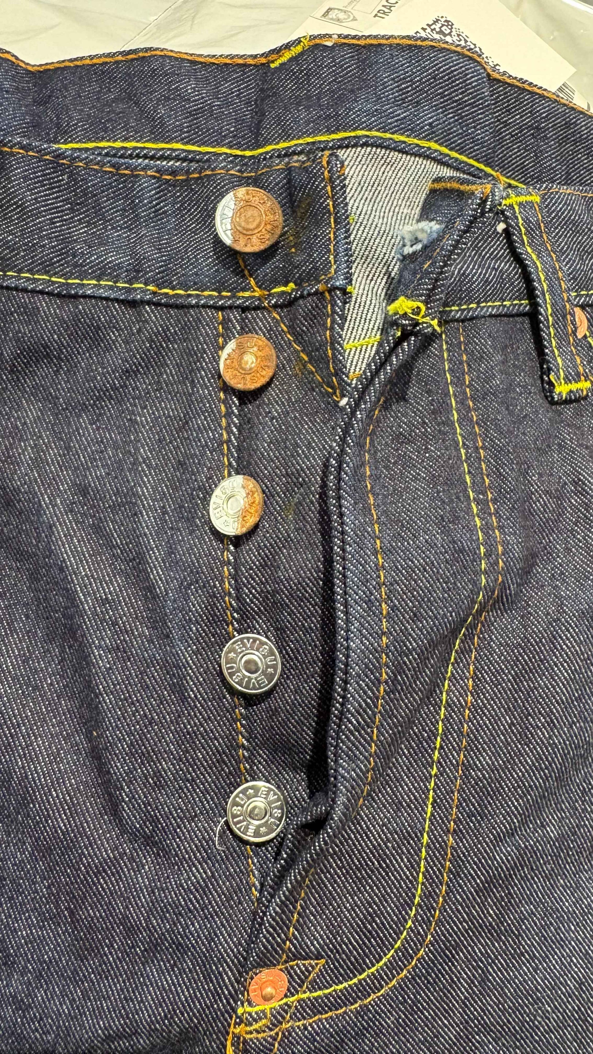 Vintage Rare 2004 Evisu Embroidered Dragon Daicoc Jeans | Navy Blue | W34 L35