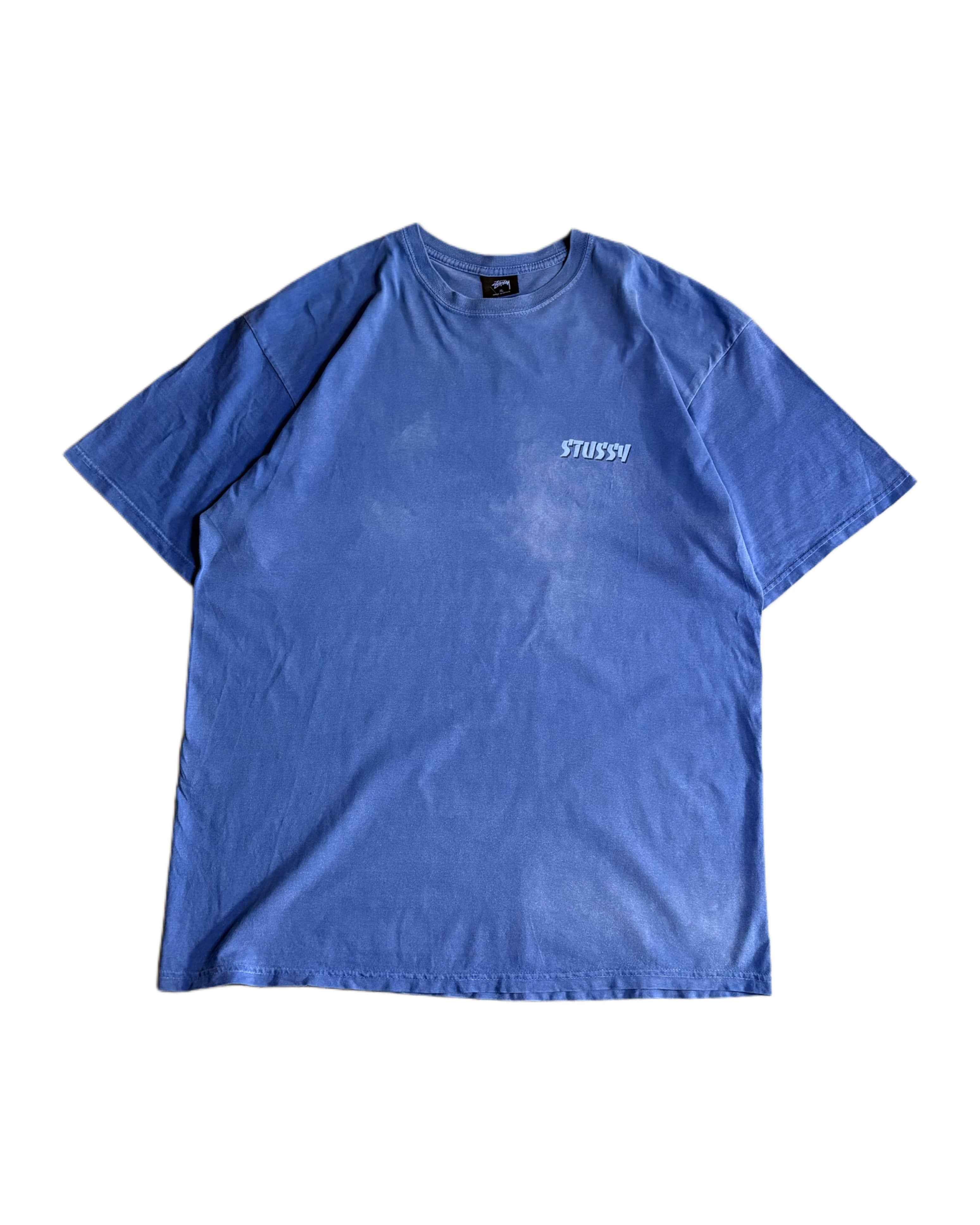 Stussy T-shirt Blue (XL) - Gods Thrift Athens