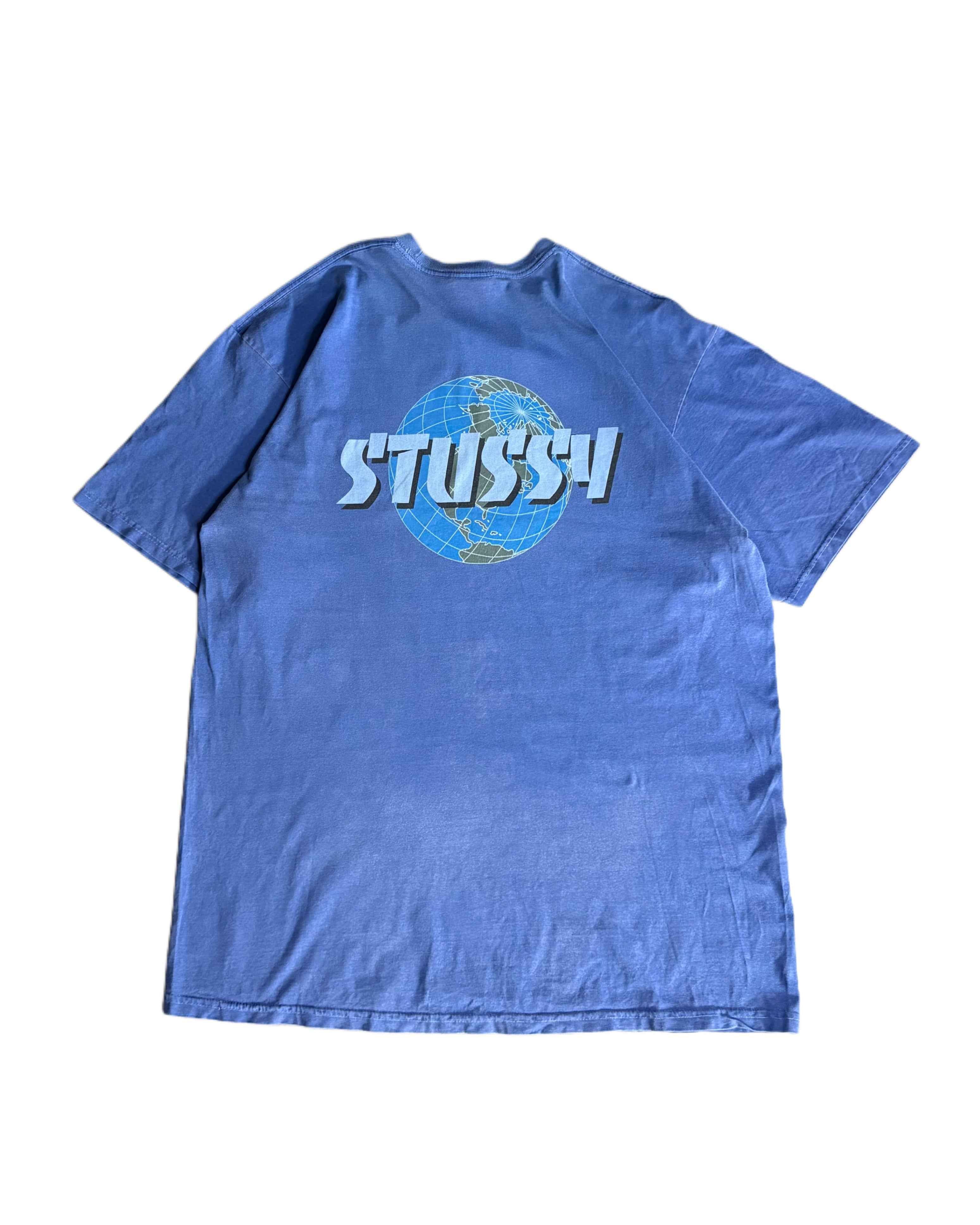 Stussy T-shirt Blue (XL) - Gods Thrift Athens