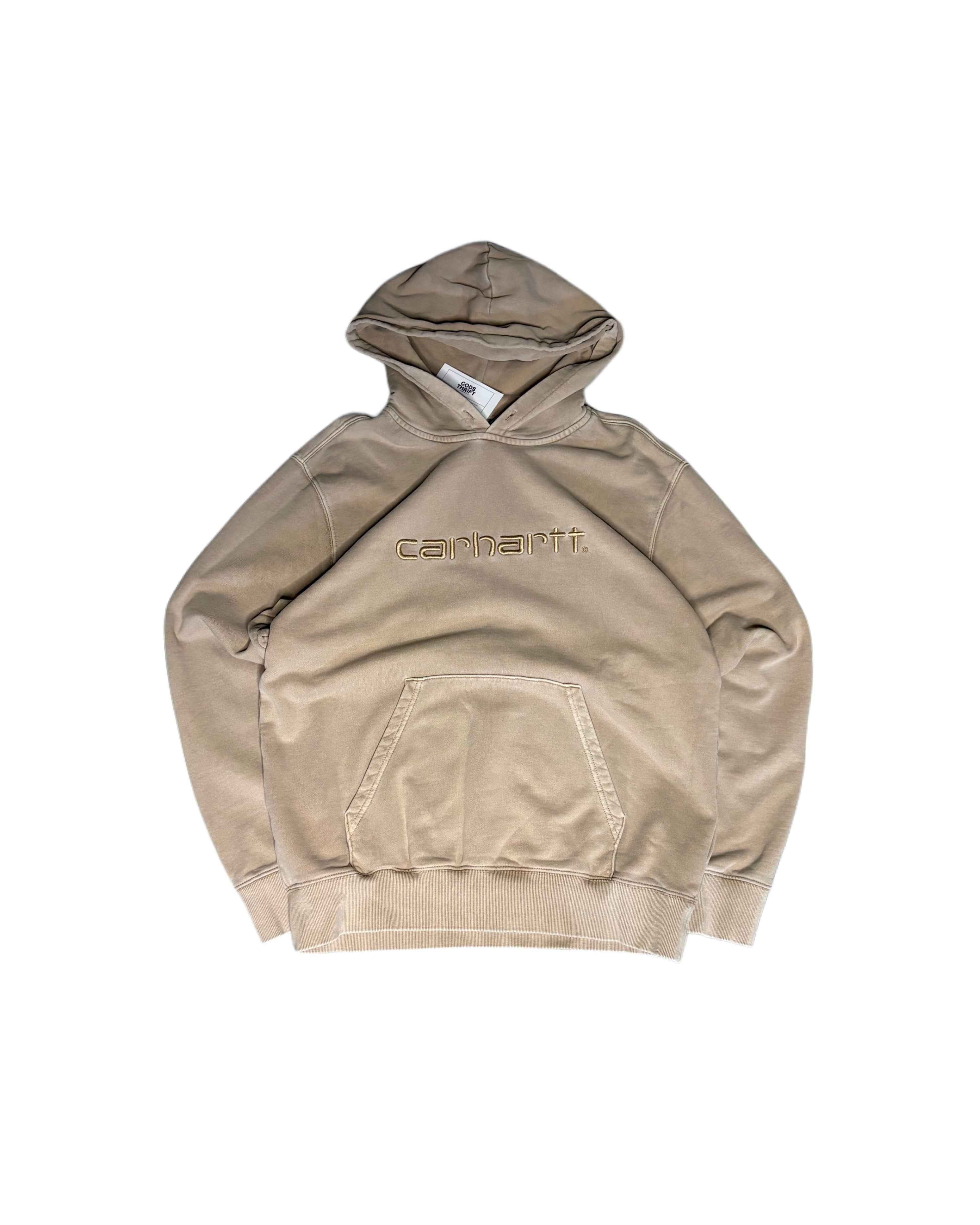 Carhartt Hoodie Beige (M) - Gods Thrift Athens