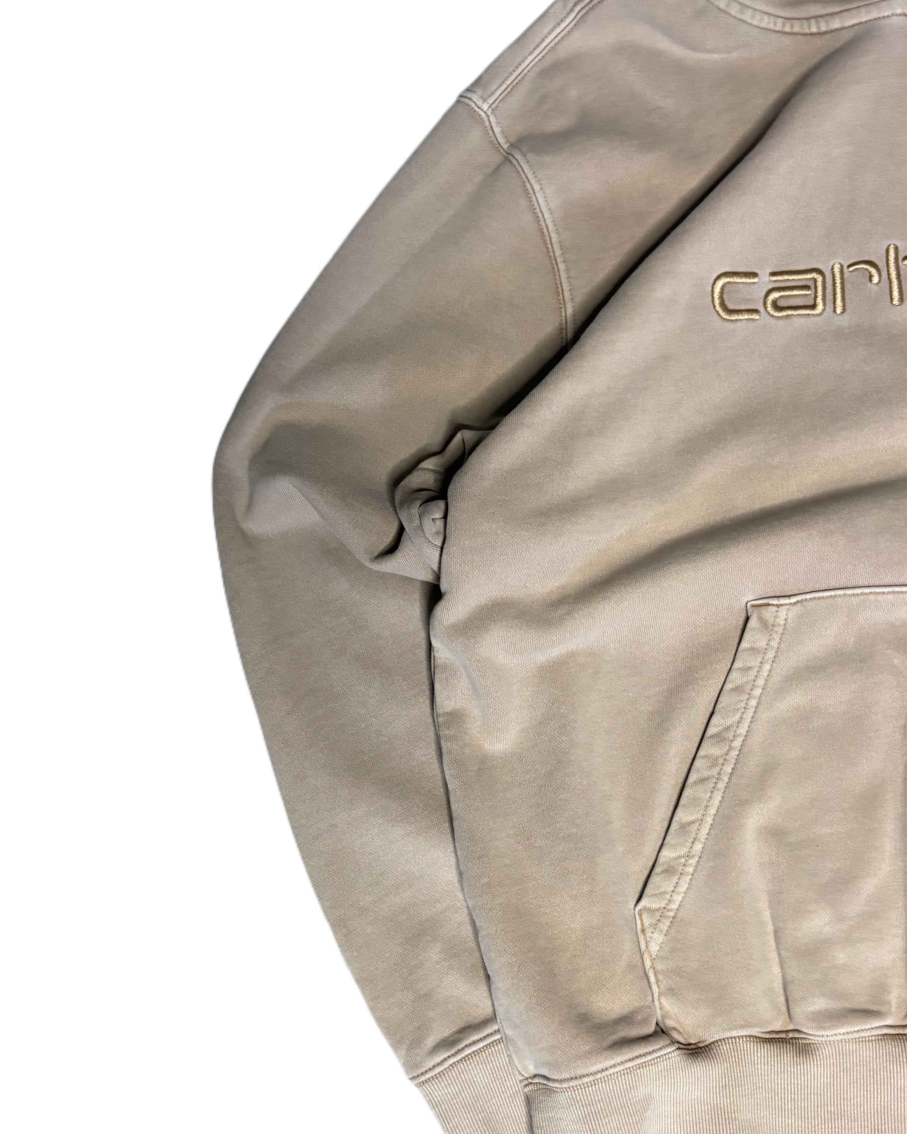 Carhartt Hoodie Beige (M) - Gods Thrift Athens