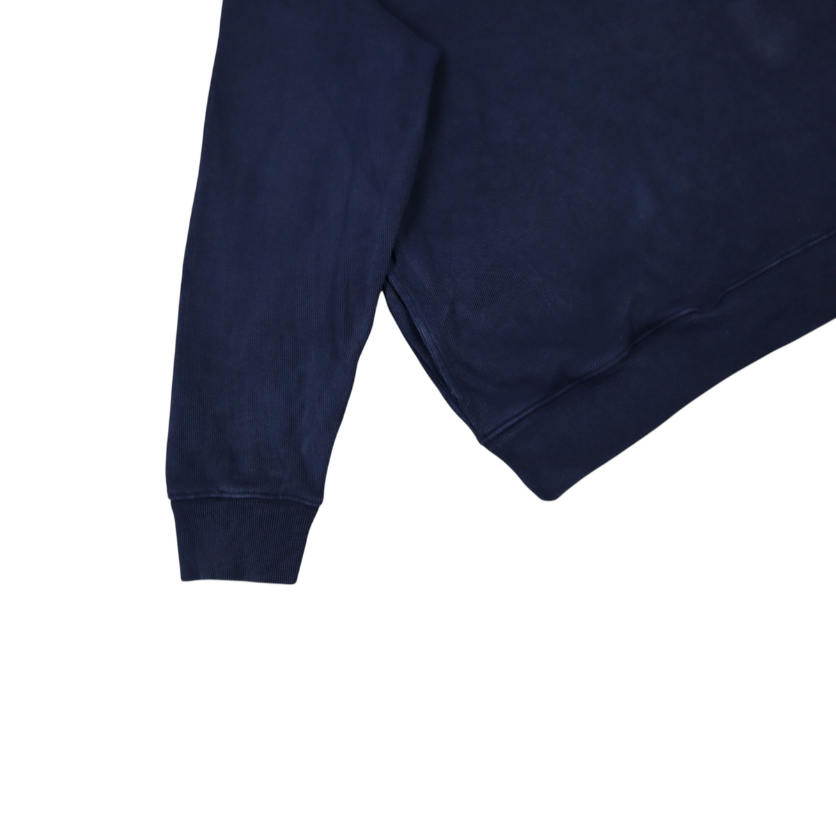 Gods Thrift Athens navy blue Lacoste quarter zip sweatshirt with ribbed cuffs and hem in a relaxed fit.