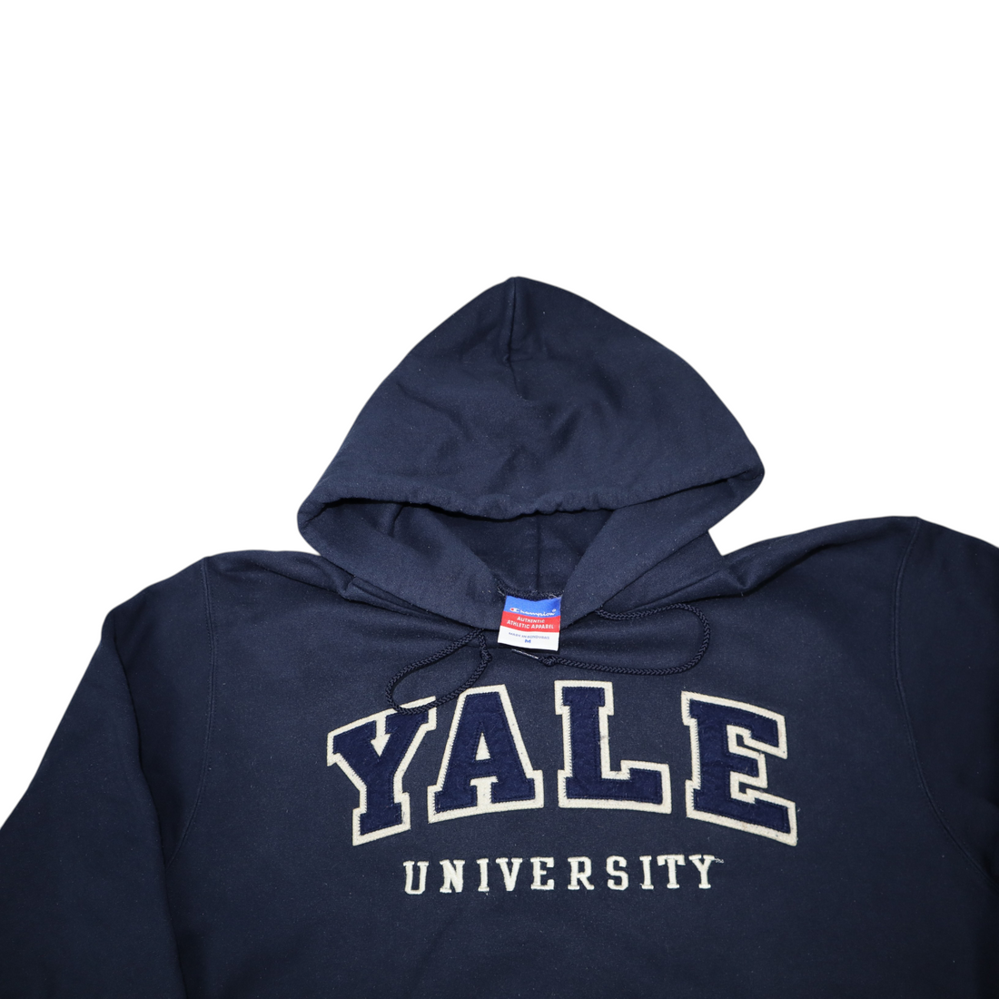 Vintage Champion Yale University Hoodie | Navy Blue | Size M