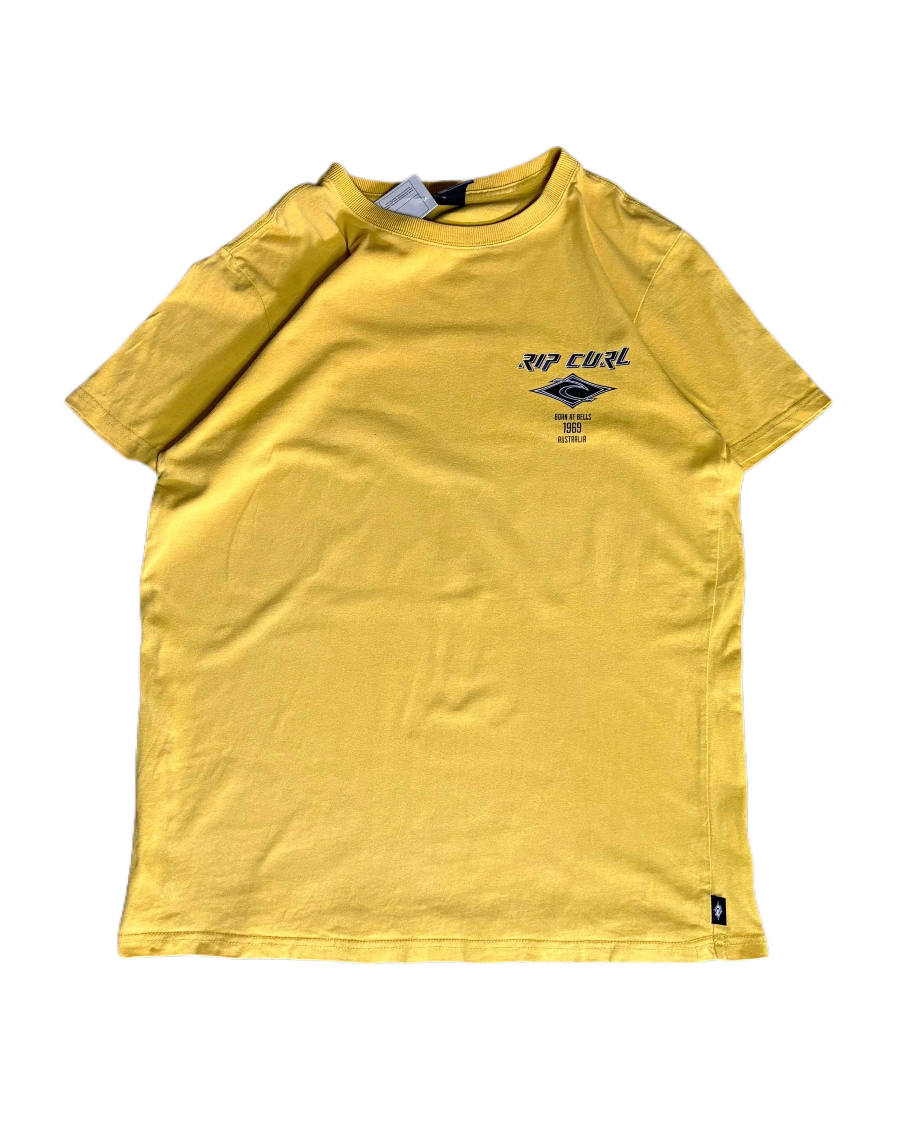 Rip curl T-shirt Yellow (M) - Gods Thrift Athens