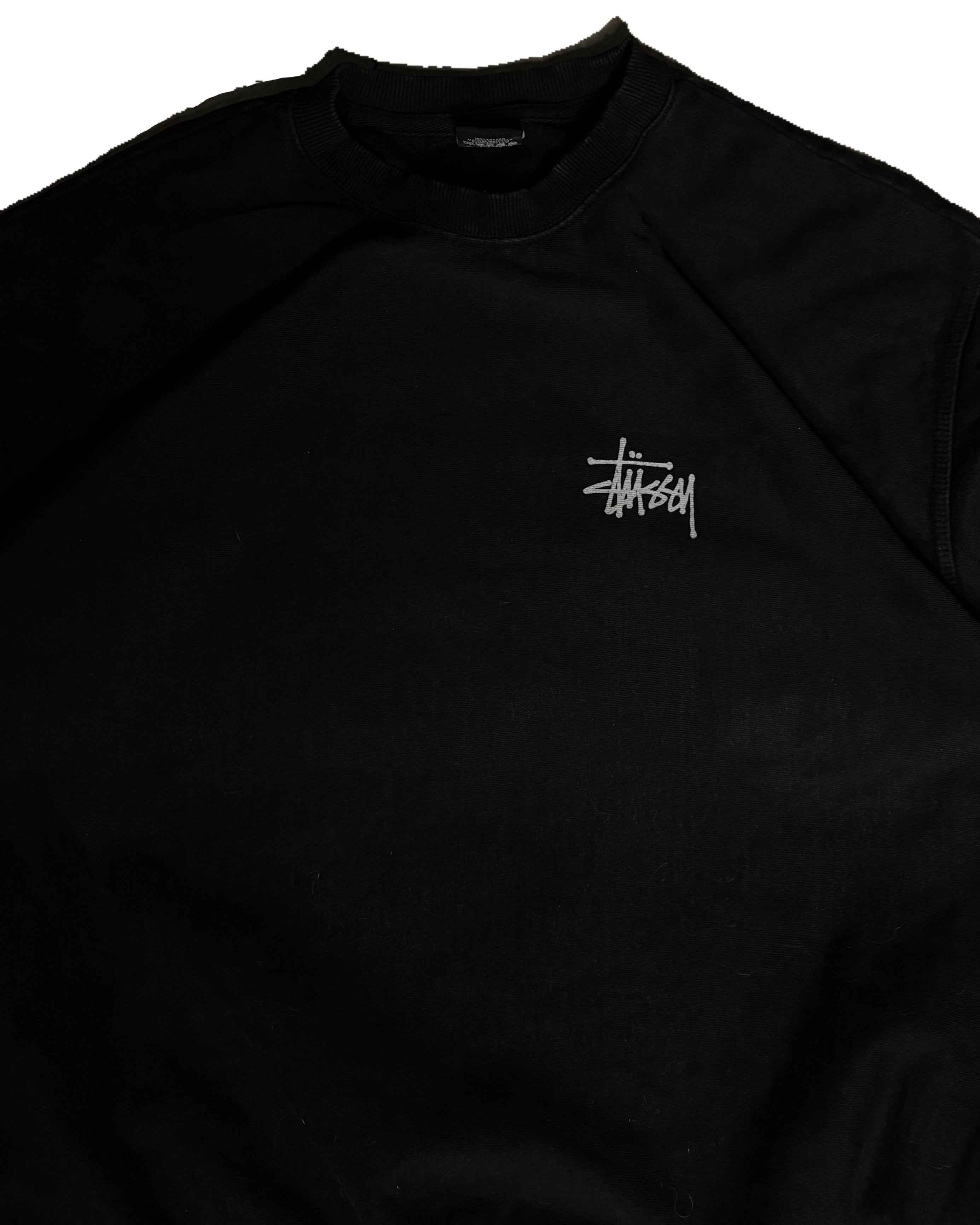 Stussy Crewneck Black (M) - Gods Thrift Athens