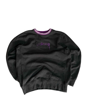 Vintage Stussy Crewneck Black (S) - Gods Thrift Athens