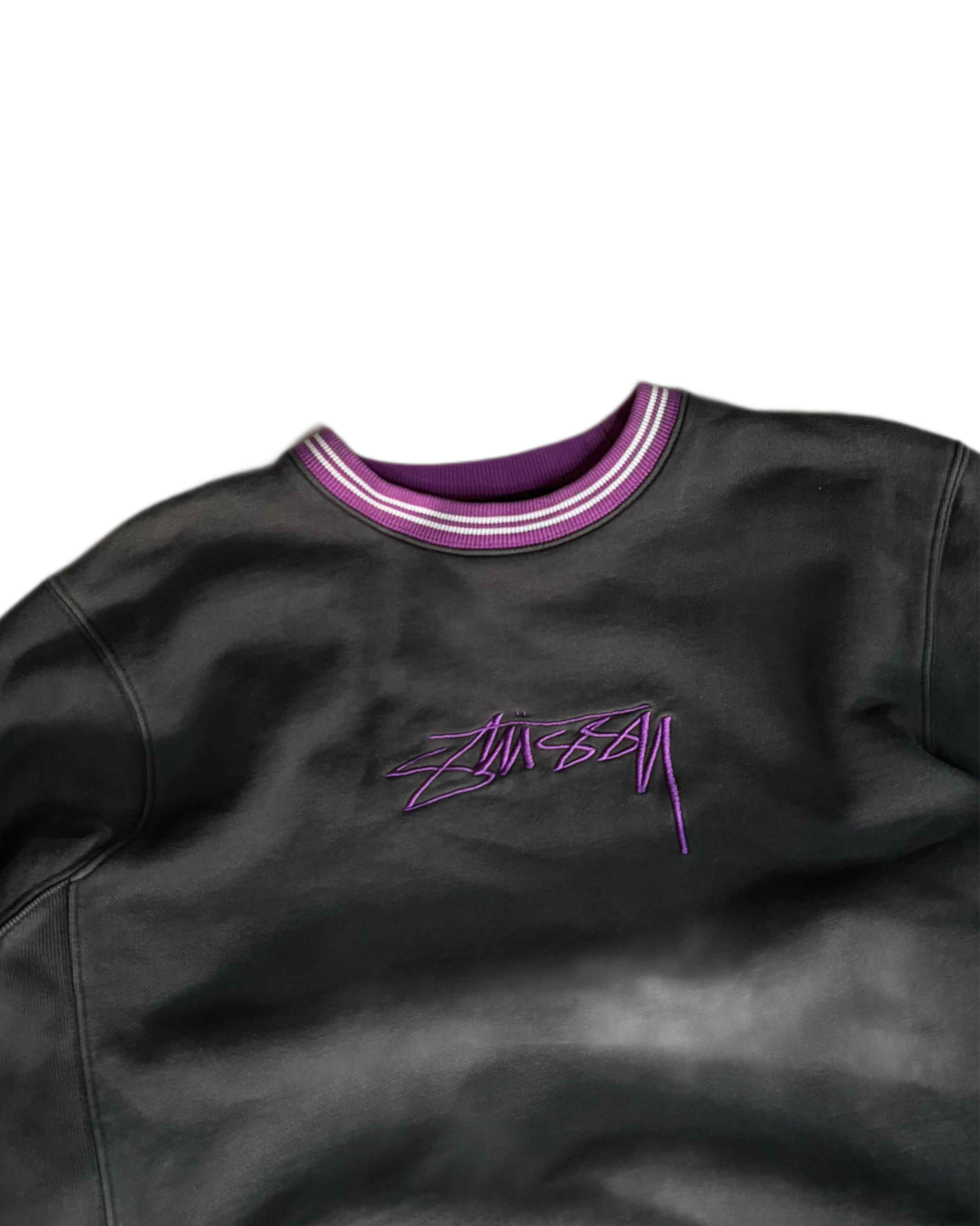Vintage Stussy Crewneck Black (S) - Gods Thrift Athens