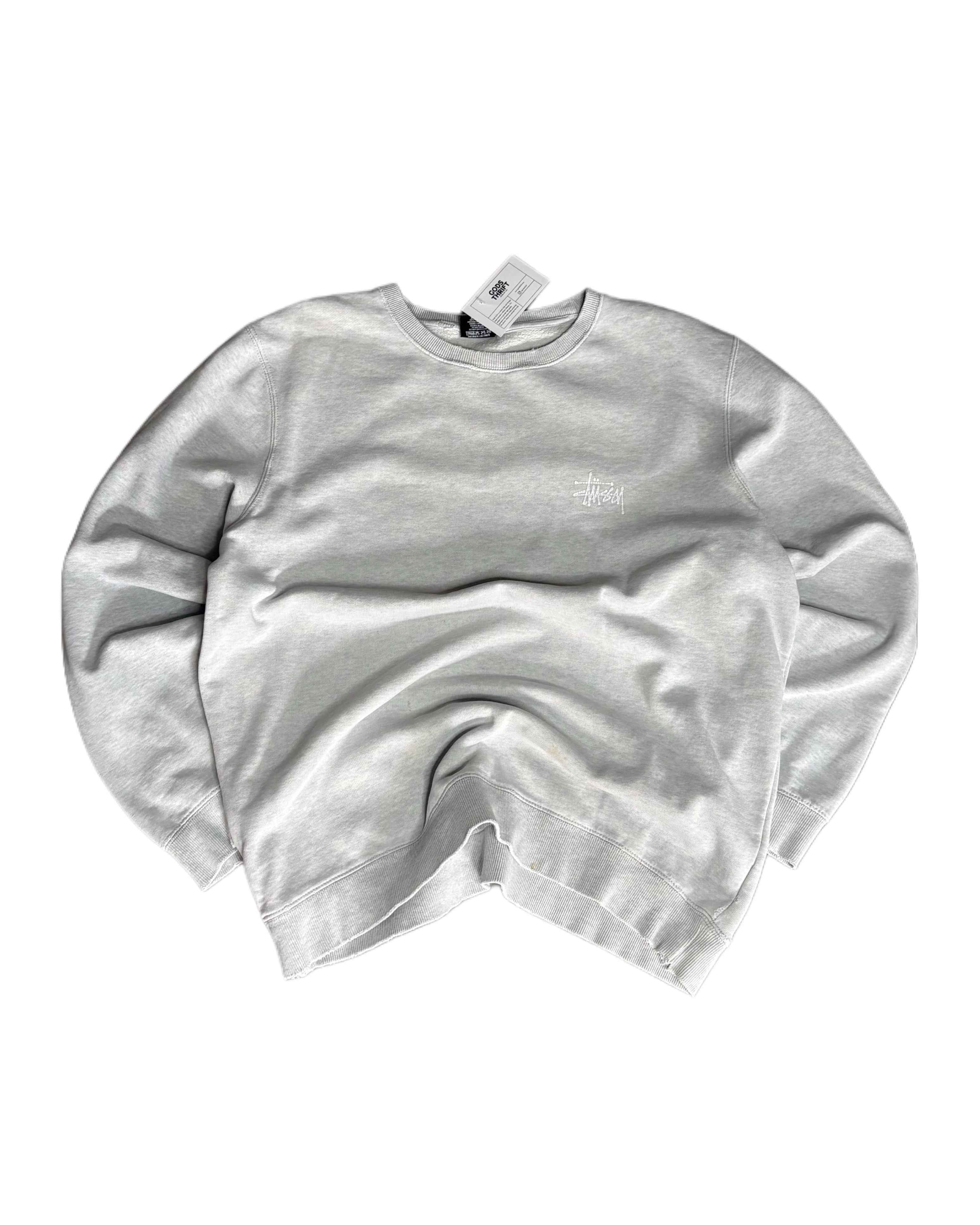 Stussy Crewneck Grey (L) - Gods Thrift Athens